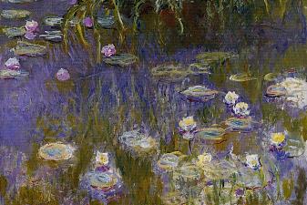 Water Lilies, Yellow and Lilac