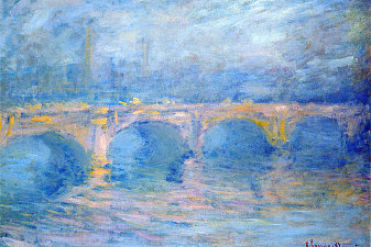 Waterloo Bridge at Sunset, Pink Effect