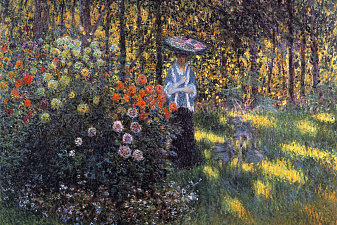 Woman with a Parasol in the Garden in Argenteuil