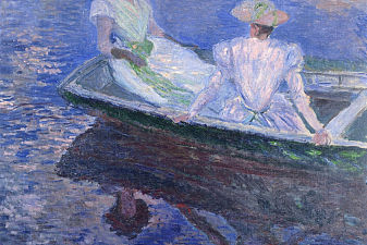 Young Girls in a Row Boat