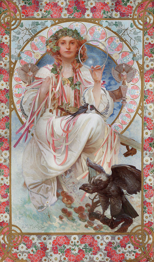 Portrait of Josephine Crane-Bradley as Slavia. 