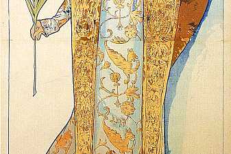 Poster for Victorien Sardou`s Gismonda starring Sarah Bernhardt at the Théâtre de la Renaissance in 