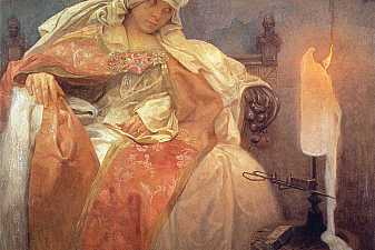 Woman with a Burning Candle