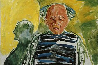 Self-Portrait with Striped Pullover