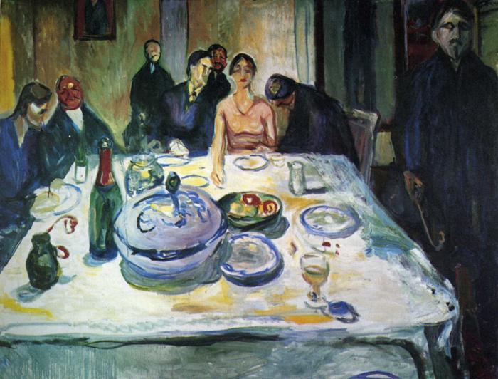 The Wedding of the Bohemian, Munch Seated on the Far Left 