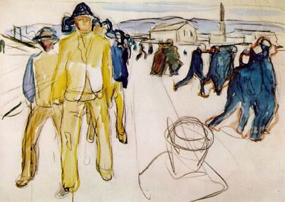 Workers on their way home I 