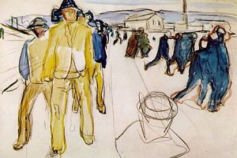 Workers on their way home I