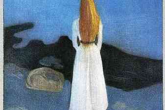 Young woman on the shore