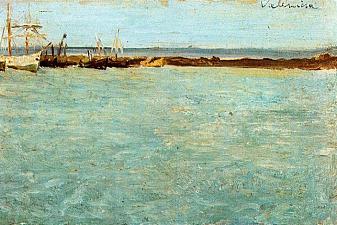 View of the port of Valencia