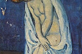 Woman leaving the bath