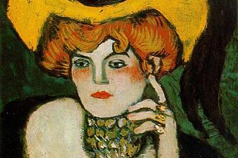 Woman with necklace of gems