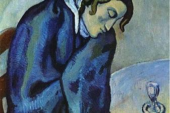 Drunk woman is tired