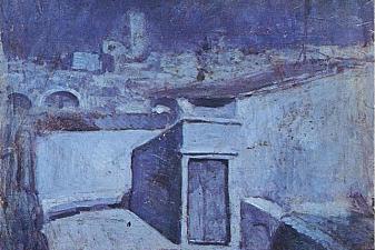 The roofs of Barcelona in the moonlight