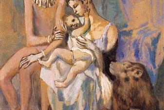 Family of Acrobats with Monkey