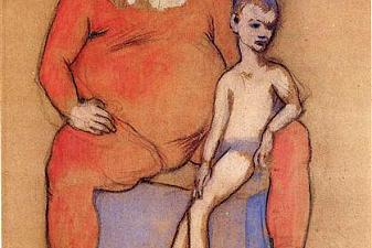 Young acrobat and clown