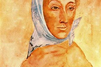 Portrait of Fernande Olivier in headscarves