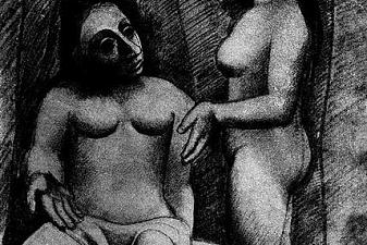 Seated nude and standing nude