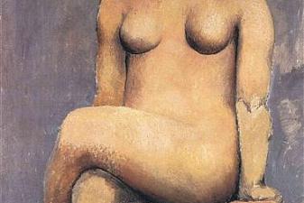 Seated woman with her legs crossed