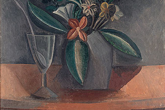 Flowers in a Grey Jar