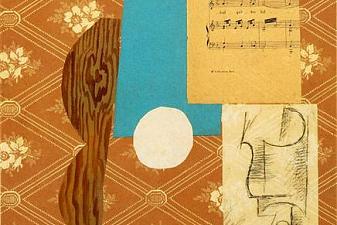 Guitar, Sheet music and Wine glass