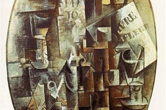 Violin, glass, pipe and inkwell