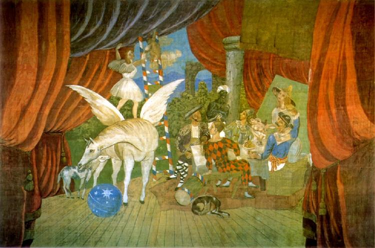 Curtain for the ballet &amp;quot;Parade&amp;quot; 