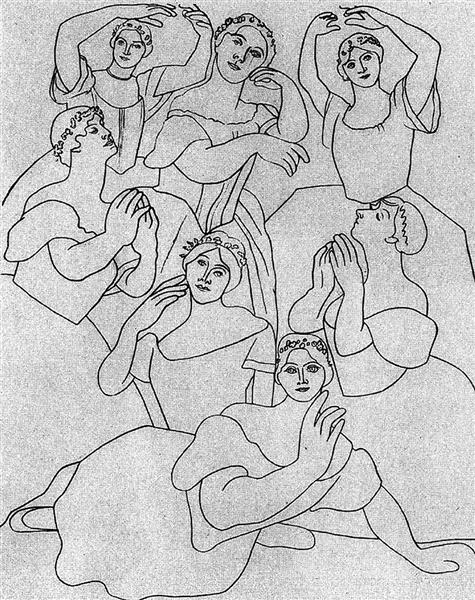 Seven ballerinas 