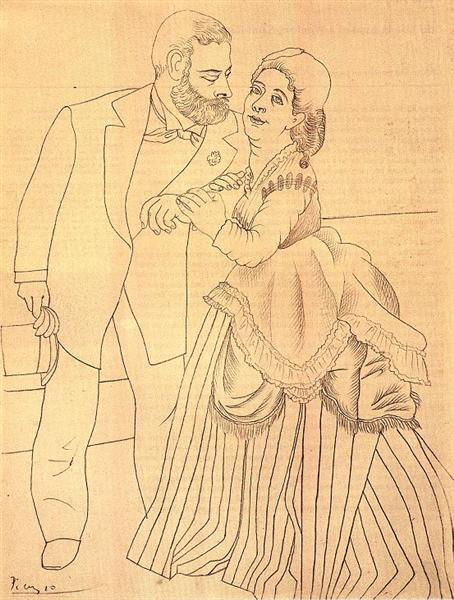 Spouses Sisley after the 'The Betrothed' by Auguste Renoir 