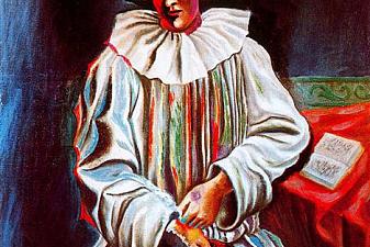 Pierrot with a mask