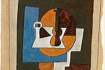 Bowl of Fruit and Guitar