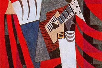 Punchinello with guitar