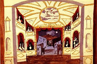 Scene design for &amp;quot;Pulcinella&amp;quot;