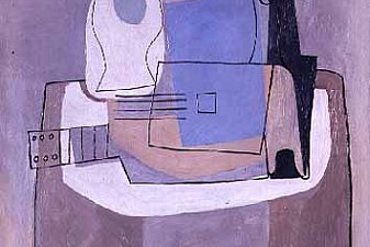 Guitar, Bottle and Fruit Bowl