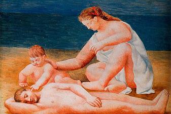 Family at the seashore