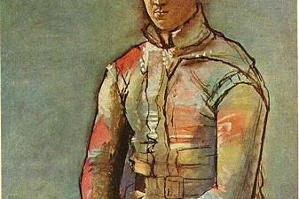 Seated harlequin (Jacinto Salvado)