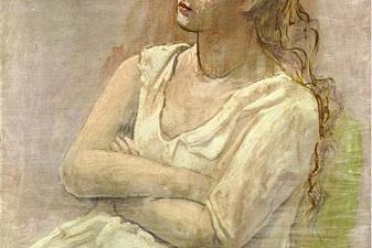 Seated woman with her arms folded (Sarah Murphy)