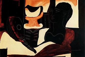 Still life with antique bust