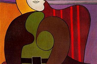 Seated Woman in a Red Armchair