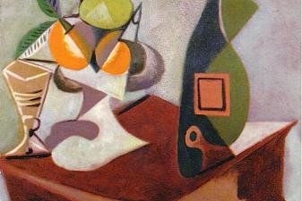 Still life with lemon and oranges