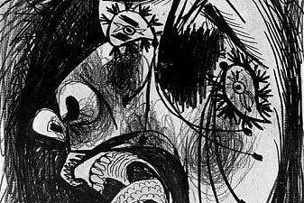 Head of crying woman