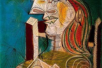 Seated woman on wooden chair