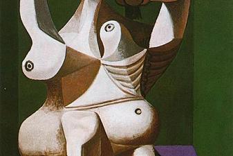 Woman styling her hair