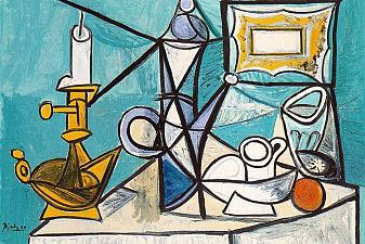 Still life with lamp