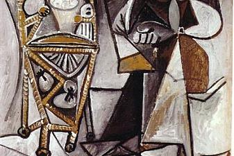 Drawing woman surrounded by her children