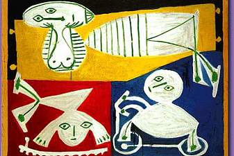 Francoise Gilot with Paloma and Claude