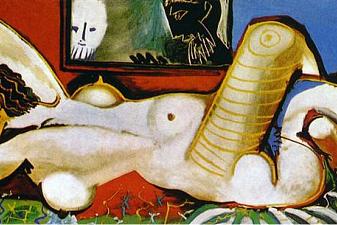 Lying naked woman (The Voyeurs)