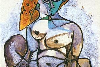 Nude woman with turkish bonnet