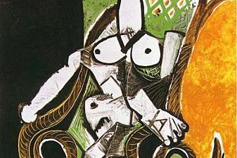 Naked woman in rocking chair