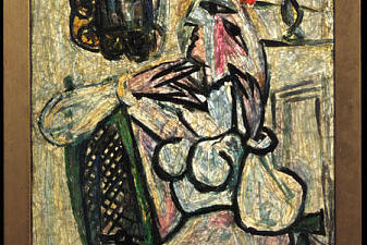 Seated Woman with Red Hat