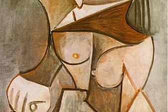 Crouching female nude